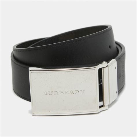 burberry smoked check reversible leather belt|Men's Designer Belts .